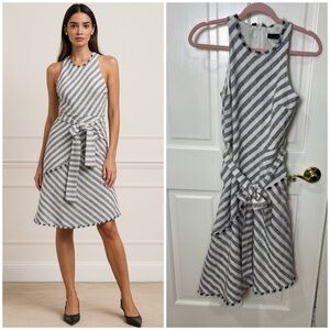 Banana Republic PETITE TWEED STRIPE‎ ASYMMETRICAL-HEM Size 0 DRESS